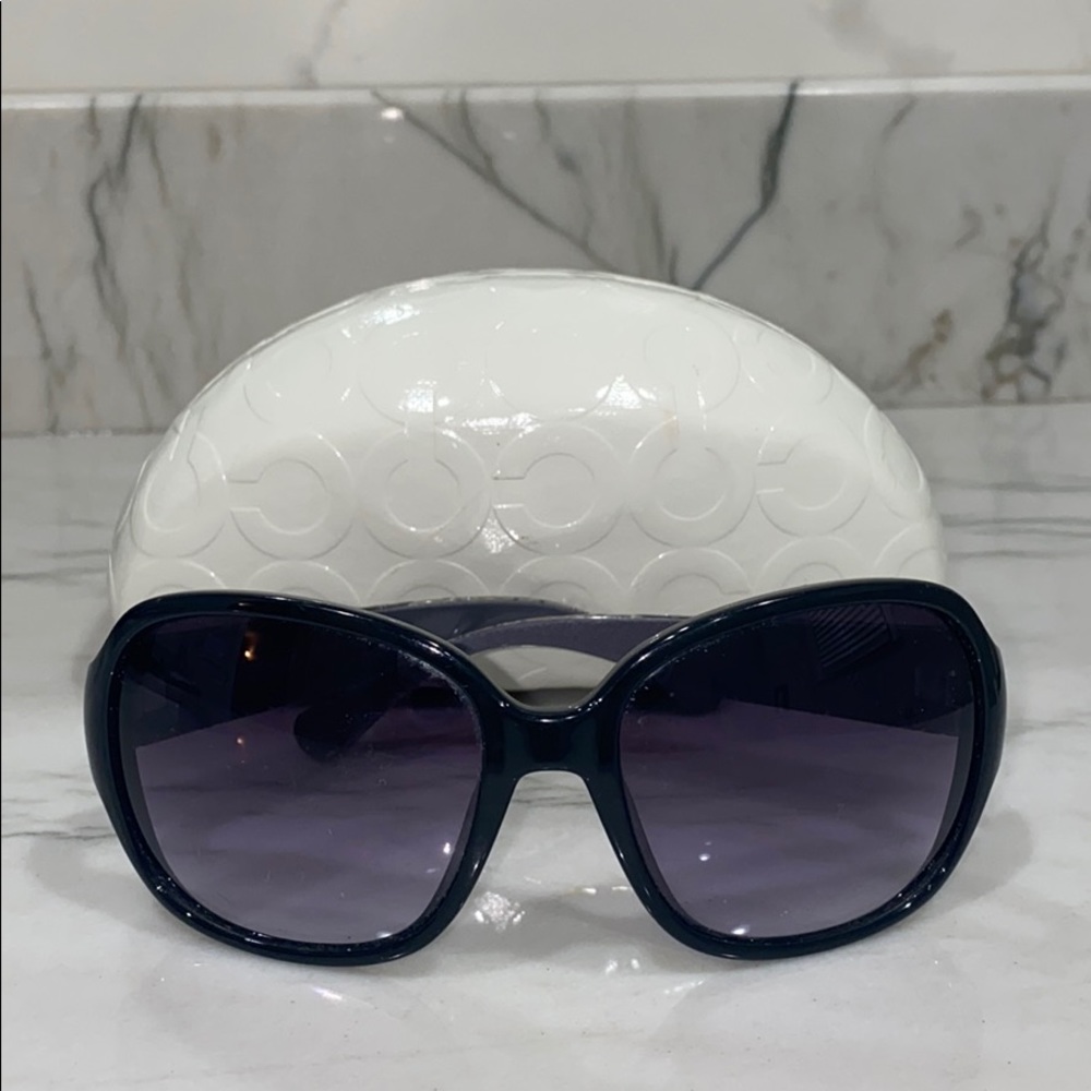 Coach Black and Grey Sunglasses w Case